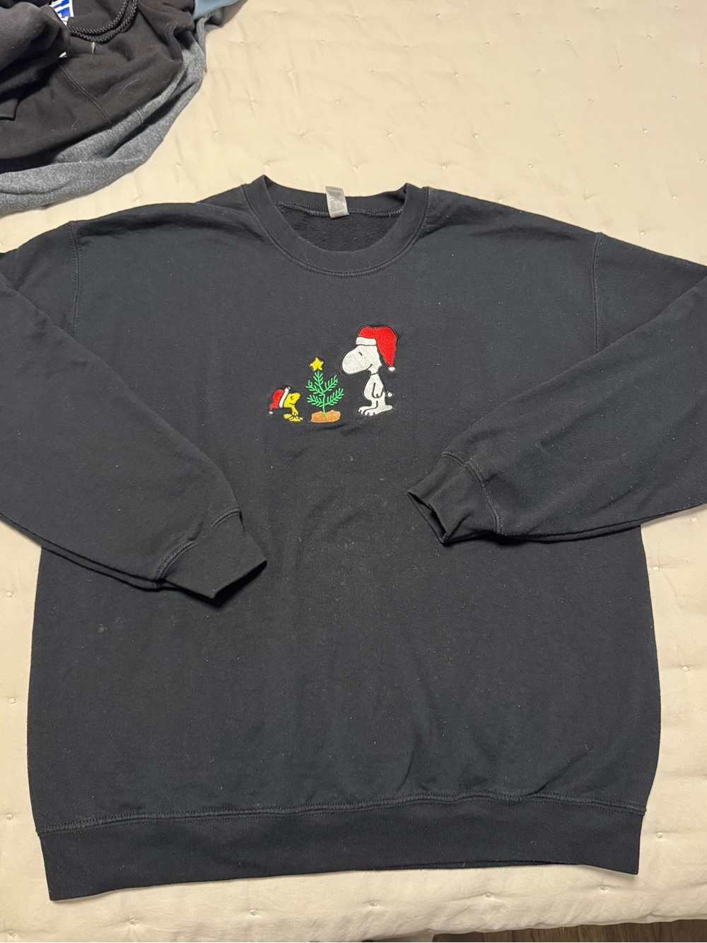 Black Snoopy Holiday Crewneck Sweatshirt